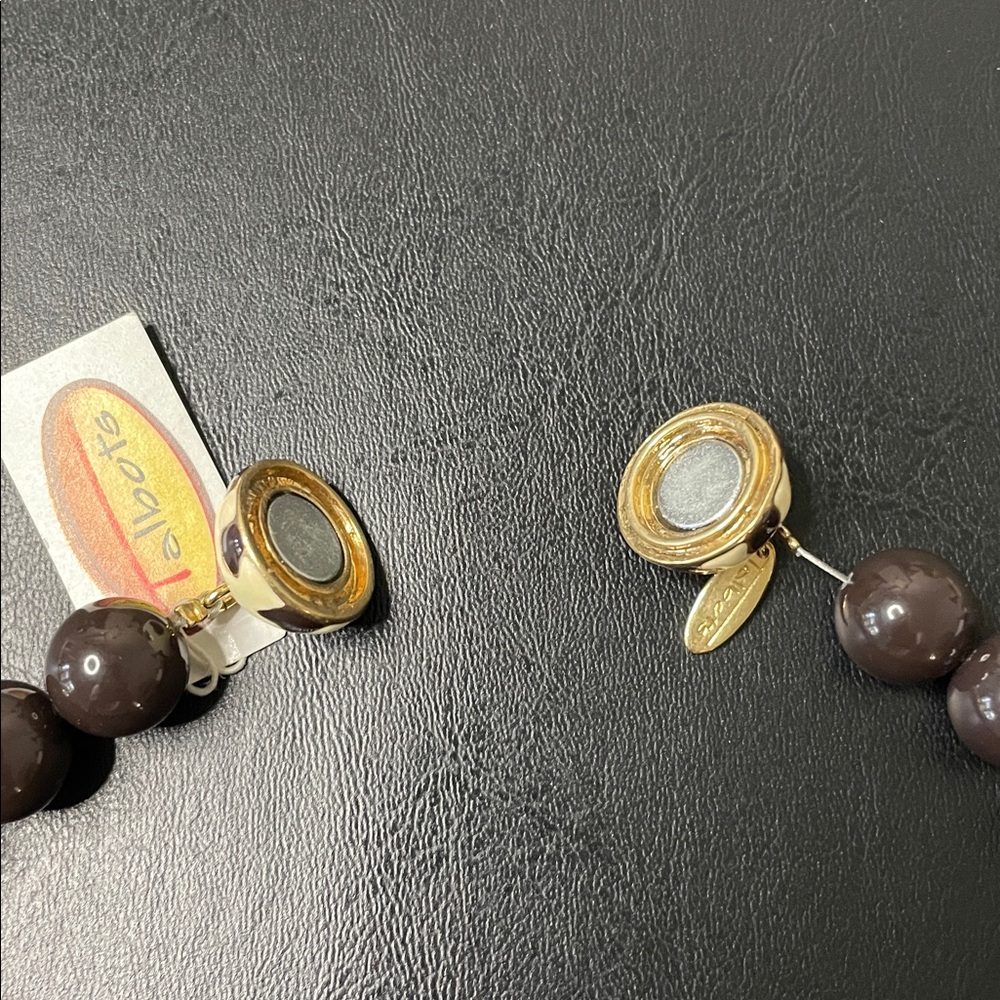 NWT Talbots chocolate brown bead necklace - Picture 4 of 5